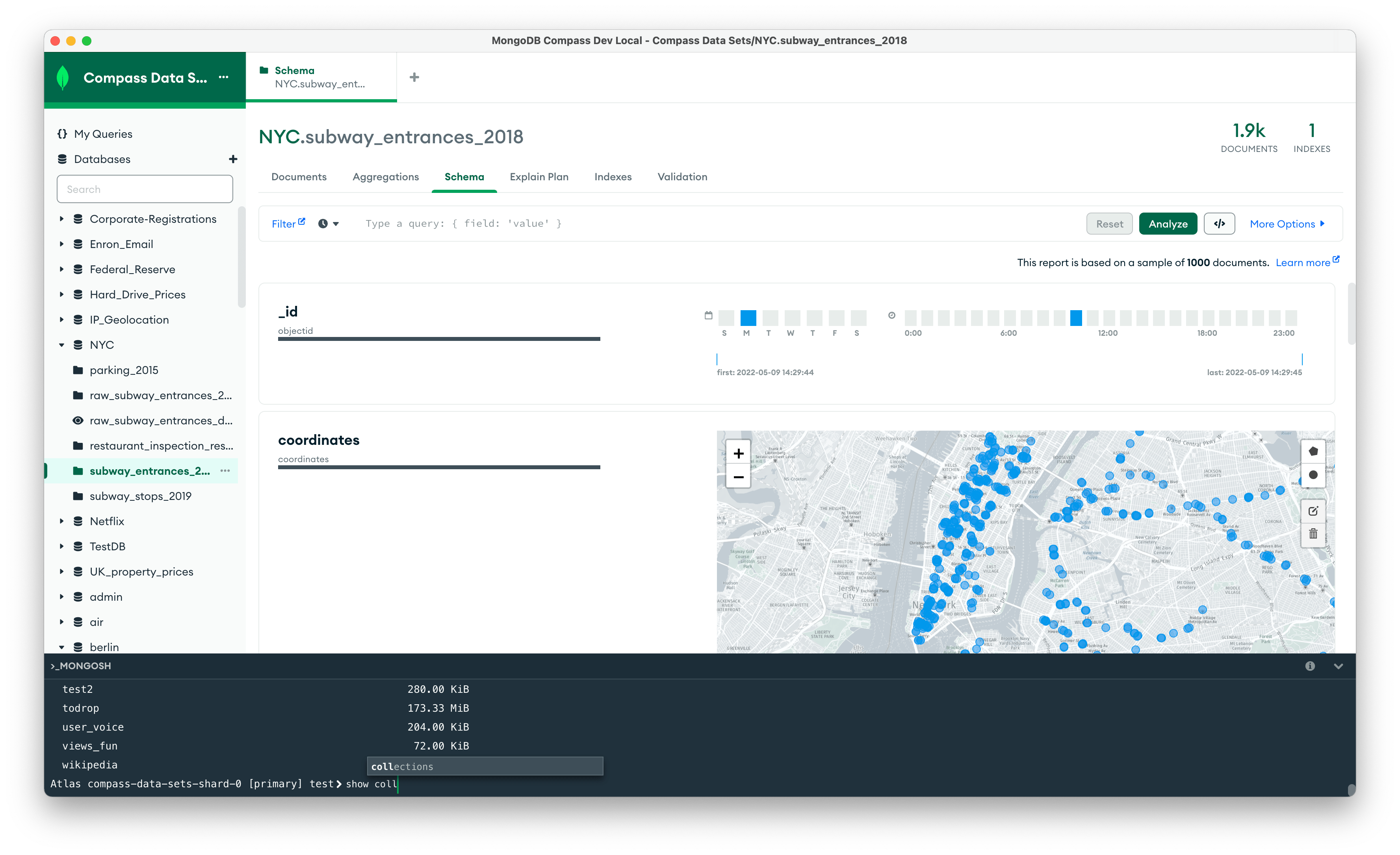 MongoDB playground with live instance for NoSQL practice