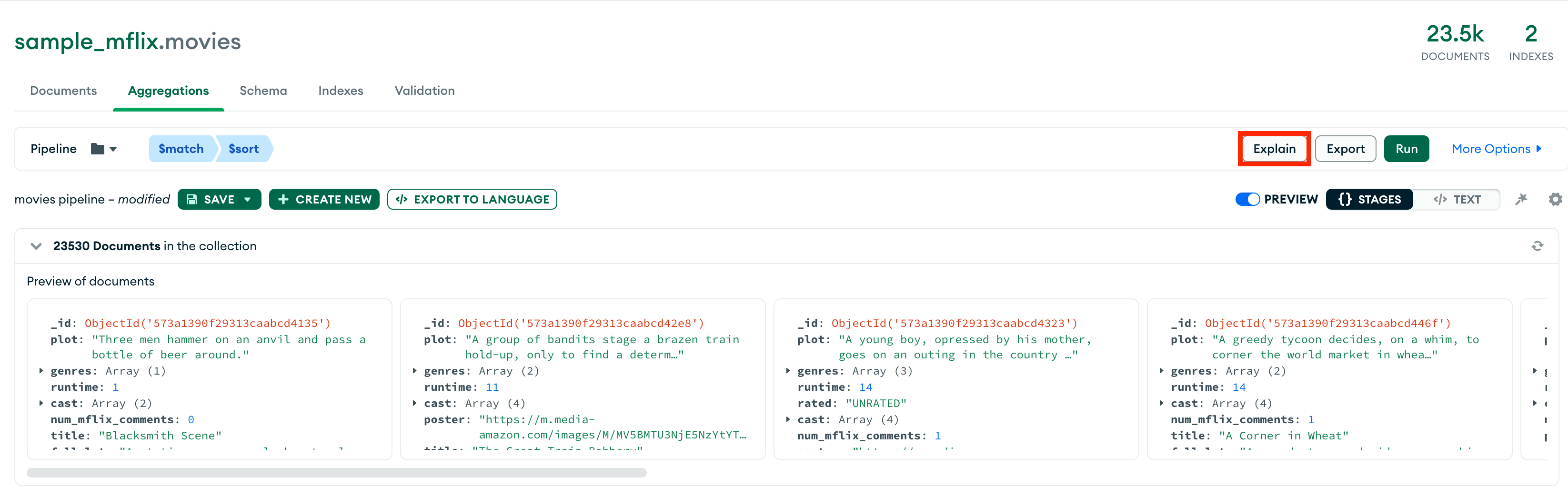 MongoDB aggregation pipeline practice