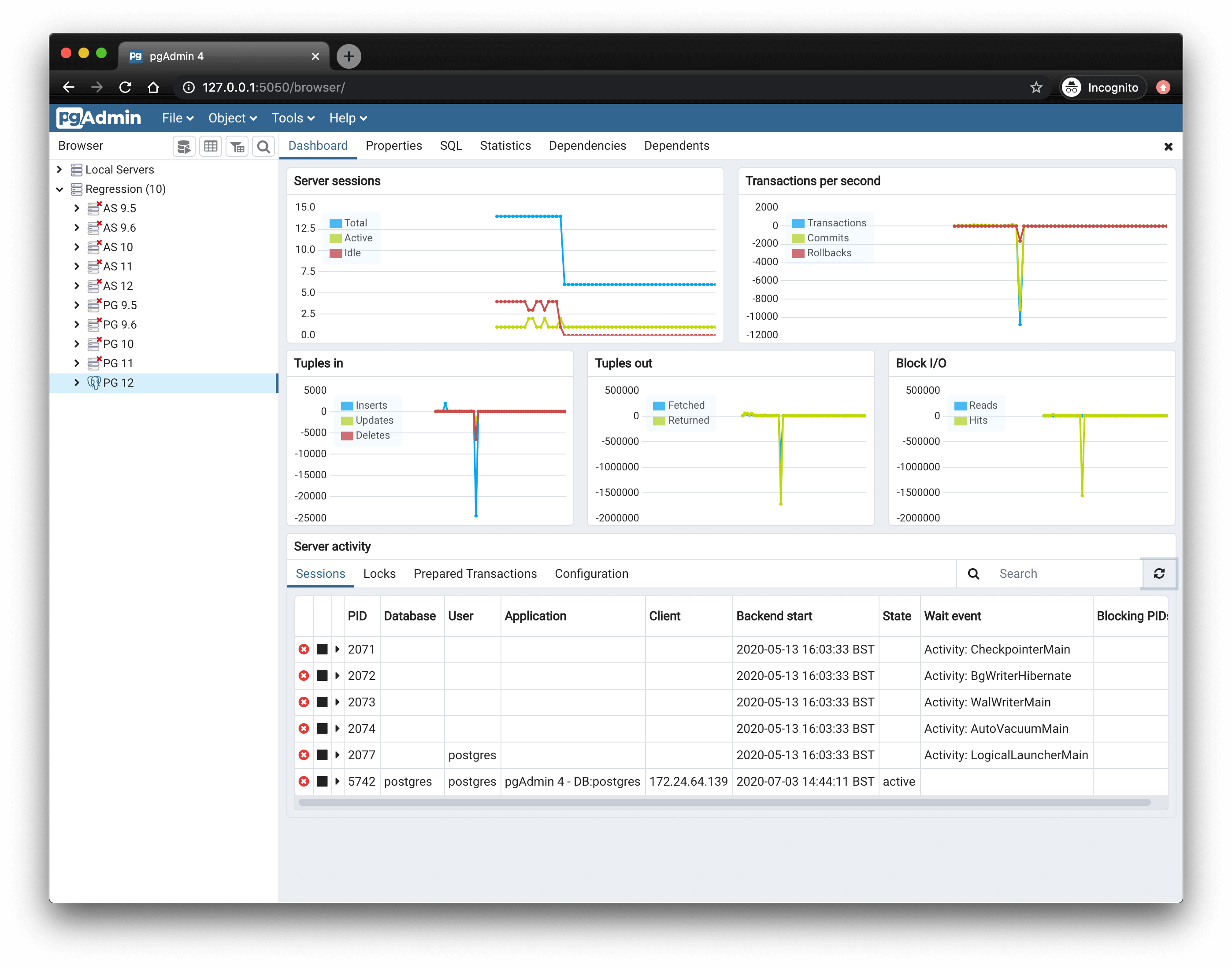 Real PostgreSQL instance for advanced SQL practice