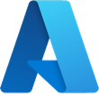 Microsoft Azure logo, a stylized blue 