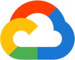 Google Cloud Platform (GCP) logo, a multi-colored cloud icon representing cloud computing services and education.