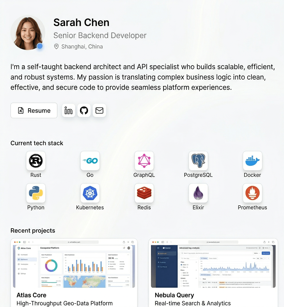 Public portfolio showcasing live cloud projects